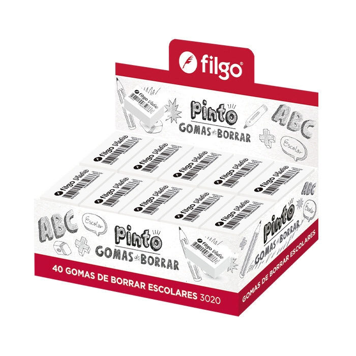 GOMAS FILGO ESCOLAR PINTO 3020 BLANCAS x 40u
