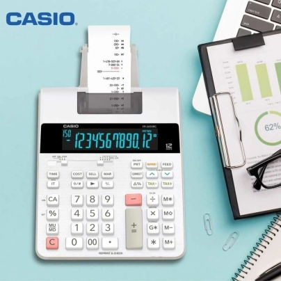 CALCULADORA CASIO FR-2650RC PAPEL + TRANSFORMADOR