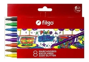 MARCADOR FILGO GLITTER x 8u