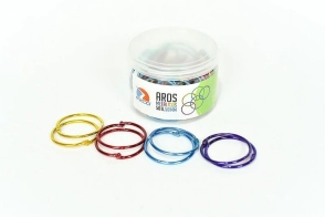 ARO METALICO EZCO 50mm x 50u MULTICOLOR