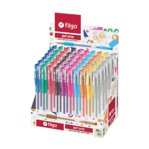 BOLIGRAFO FILGO GEL POP GLITTER x 60u SURT