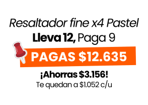 PROMO FILGO RESALTADOR LIGHTER FINE ESTUCHE x 4u PASTEL (Paga 9 Lleva 12 Estuches)
