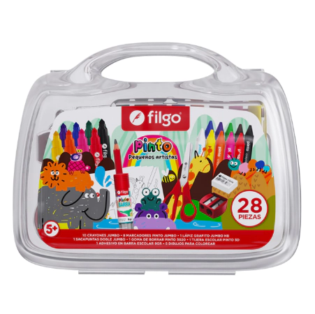 VALIJA FILGO PINTO Peque�os artistas / ESTUCHE PLASTICO x 28u