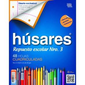 REPUESTO HUSARES N&ordm;3 x 48hjs CD 90grs