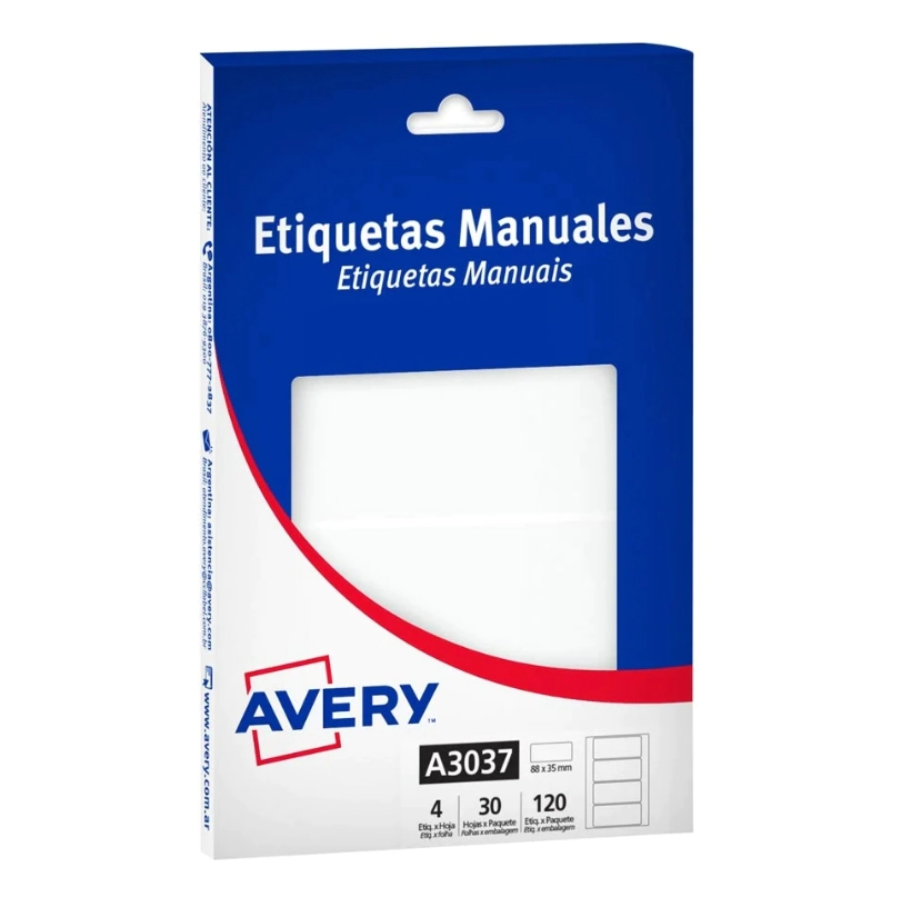 ETIQUETAS AVERY A3037