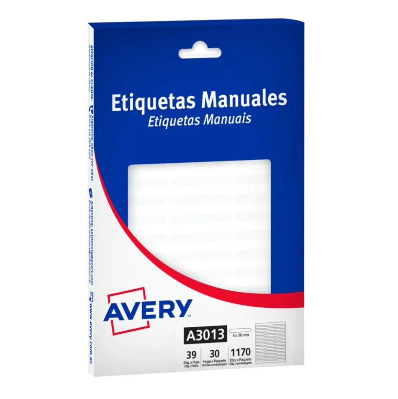 ETIQUETAS AVERY A3013