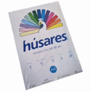 PAPEL HUSARES A4 CARTULINA x 25hjs V. AGUA PASTEL