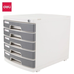 DELI GABINETE 5 CAJONES LOCKED - 395x302x325mm - GRIS