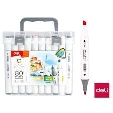MARCADOR DELI TRIANGULAR DOBLE PUNTA X 80