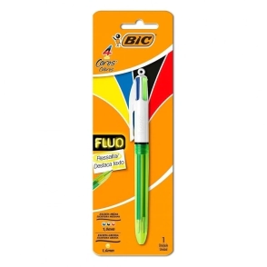 BOLIGRAFO BIC RETRACTIL 4 COLORES - FLUO