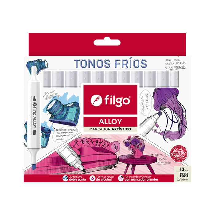 MARCADOR FILGO ALLOY ARTISTICO D/P FRIOS x 12u