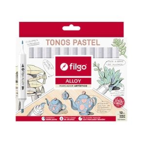MARCADOR FILGO ALLOY ARTISTICO D/P PASTEL x 12u