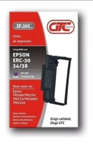CINTA GTC EPSON 30/34/38 NEGRO