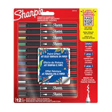 MARCADOR SHARPIE ACRYLIC CREATIVE X12 PUNTA PINCEL