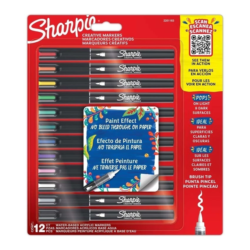 MARCADOR SHARPIE ACRYLIC CREATIVE X 12