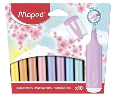 RESALTADOR MAPED PASTEL x10u