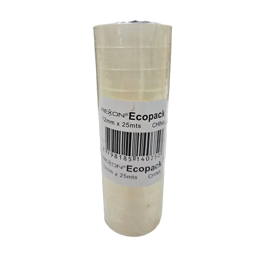 CINTA TRANSP. ECOPACK 12mm x 10mts x 12u