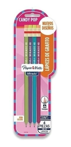 LAPIZ GRAFITO PAPER MATE CANDY POP x 4u