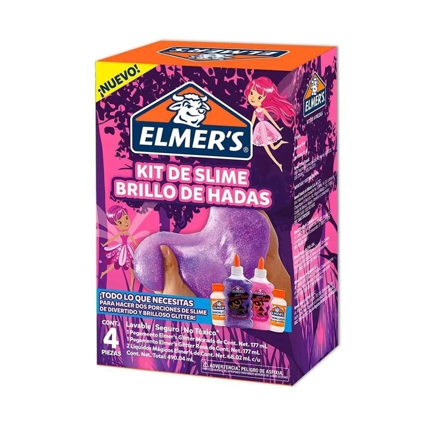 ELMERS KIT DE SLIME BRILLO DE HADAS x 4 PIEZAS