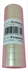 CINTA TRANSP. ECOPACK 12mm x 25mts x 12u
