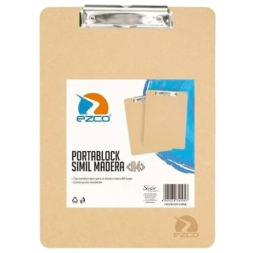 PORTA BLOCK EZCO MADERA A4