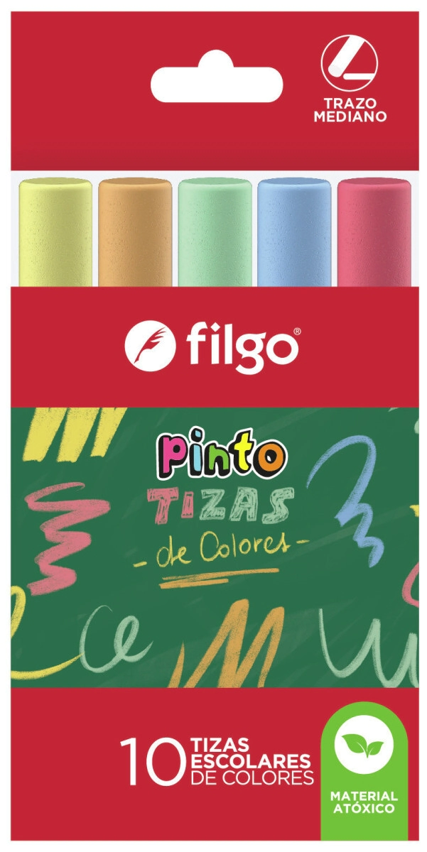 TIZA FILGO COLORES x 10u