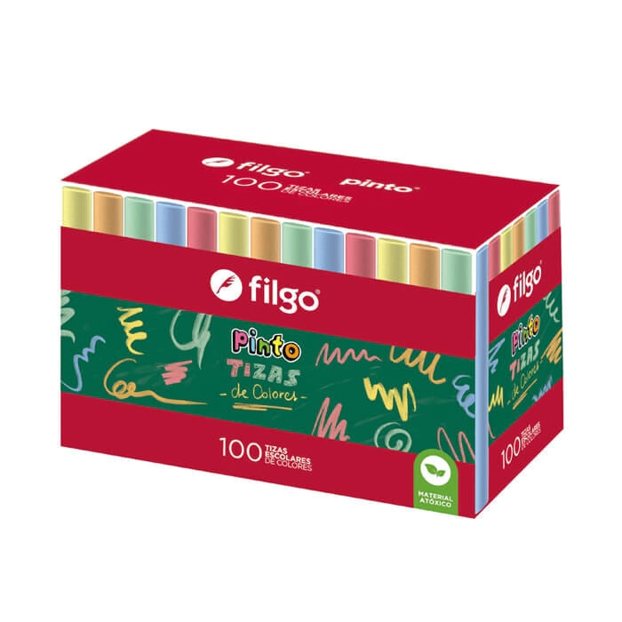 TIZA FILGO COLORES x 100u SURT