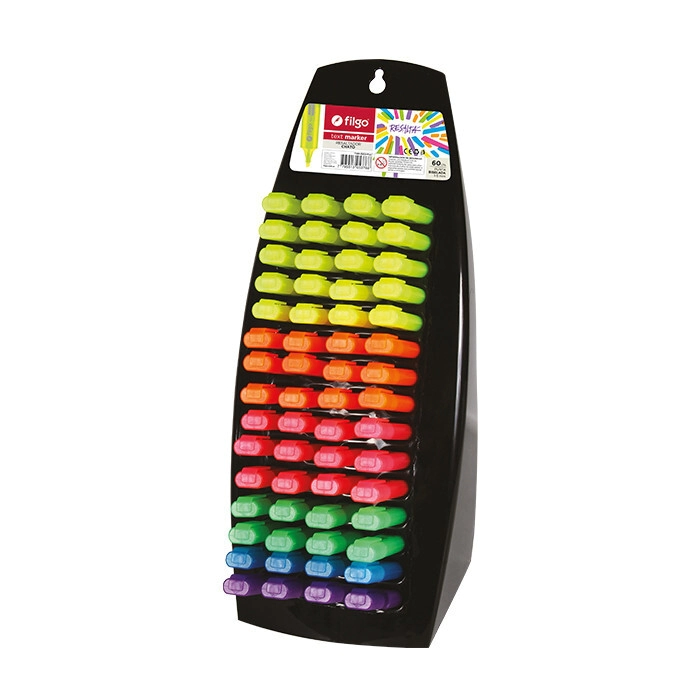 RESALTADOR FILGO TEXT MARKER FLUO DISPLAY x 60u SURTIDO