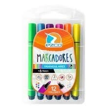 MARCADOR EZCO TRIANGULARES x 12u
