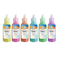 ADHESIVO EZCO GLITTER x 21grs PASTEL x 12u SURTIDO