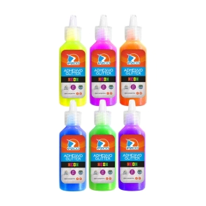 ADHESIVO EZCO GLITTER x 21grs NEON x 12u SURTIDO