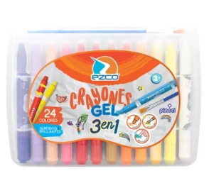 PINTURITAS EZCO GEL x 24u + PINCEL
