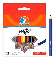 LAPICES COLOR EZCO x 12 CORTO