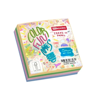 TACO MEDORO PASTEL 9 x 9 x 320hjs 6 COLORES