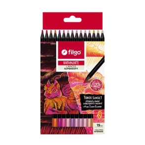 LAPICES COLOR FILGO BLACK&WHITE SUNSET x 15u