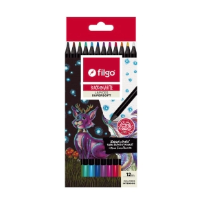 LAPICES COLOR FILGO BLACK&WHITE x 12u SURT.