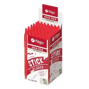 BOLIGRAFO FILGO STICK 024 1mm x 50u ROJO