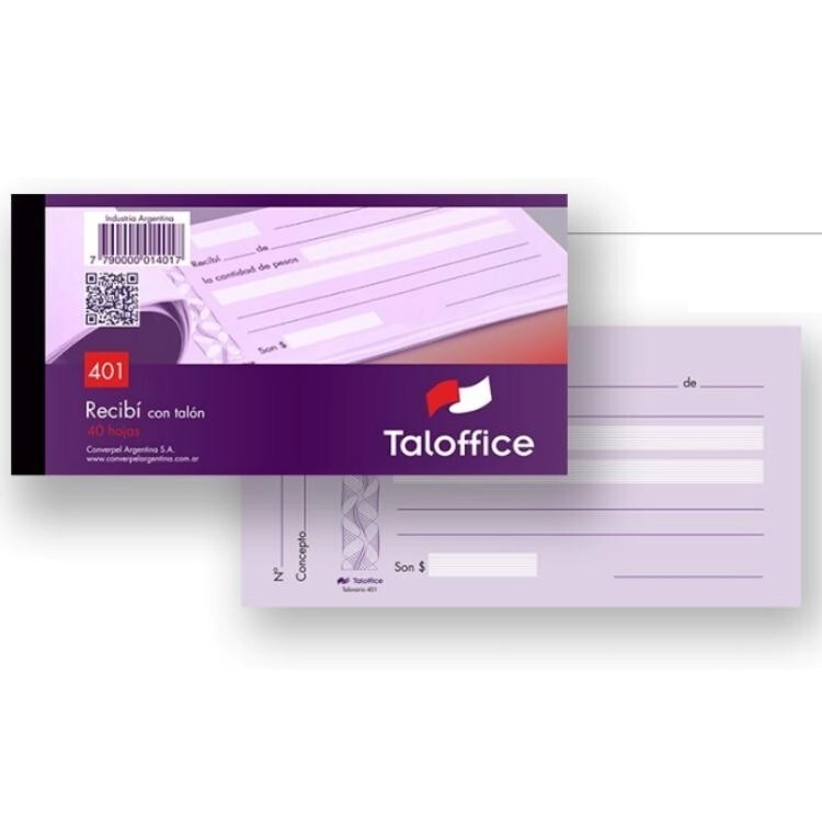 TALON TALOFFICE RECIBI CHICO 401 x 40hjs