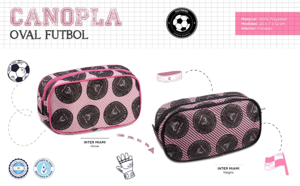 CANOPLA POTRERO OVAL XL INTER MIAMI NEGRO