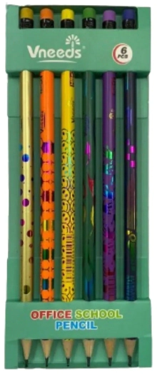 LAPIZ GRAFITO VNEED x 6u CON GOMA