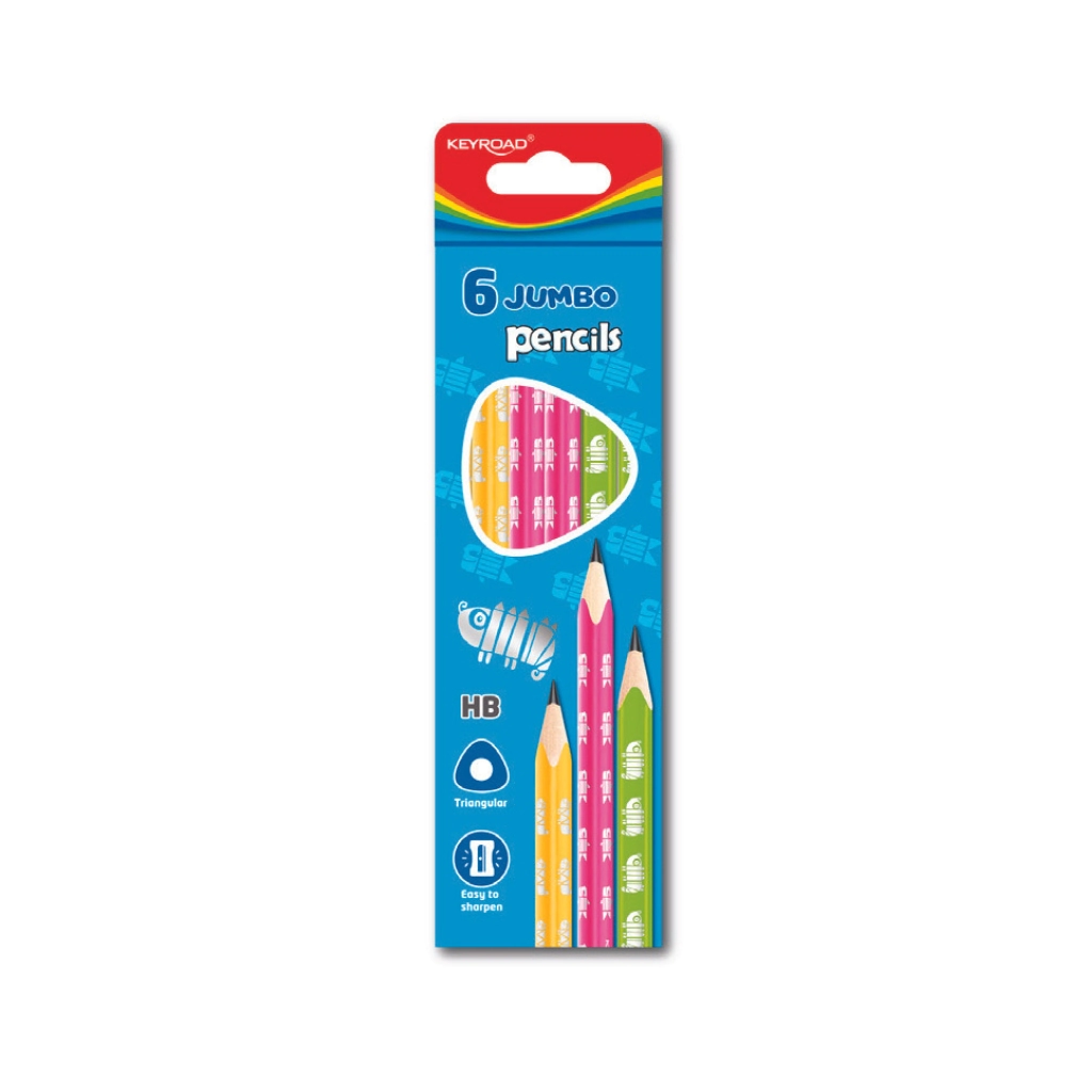 LAPIZ GRAFITO KEYROAD JUMBO HB x 6u