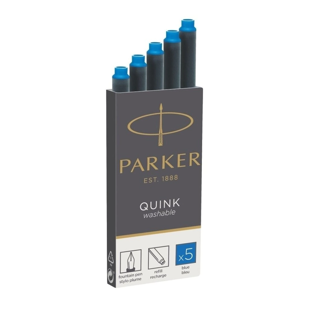 PARKER REPUESTO CARTUCHO TINTA NEGRA x 5u