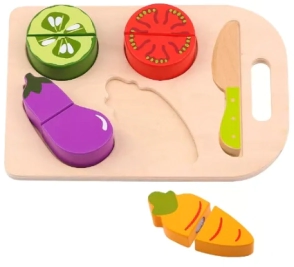TOOKY TOY CORTANDO VEGETALES DE MADERA 10pcs