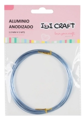 IBI CRAFT ALAMBRE DE ALUMINIO METAL 1mm x 5mts TURQUESA
