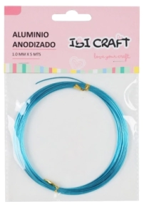 IBI CRAFT ALAMBRE DE ALUMINIO METAL 1mm x 5mts CELESTE