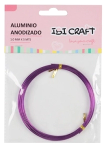 IBI CRAFT ALAMBRE DE ALUMINIO METAL 1mm x 5mts VIOLETA