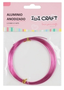 IBI CRAFT ALAMBRE DE ALUMINIO METAL 1mm x 5mts ROSA