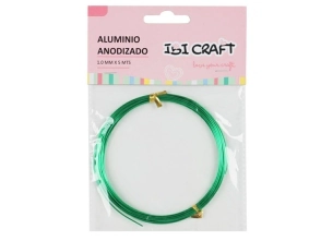 IBI CRAFT ALAMBRE DE ALUMINIO METAL 1mm x 5mts VERDE