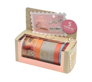 IBI CRAFT WASHI TAPE BOX x 5u DE 4mts TRAVEL