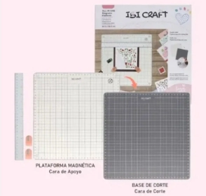 IBI CRAFT BASE DE GOMA PARA CORTE 30x30cm MAGNETICA 2 EN 1